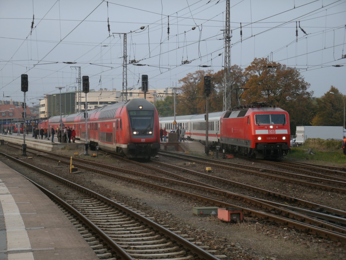 Keine Seltenheit in Stralsund sind Doppelausfahrten,so auch am 12.Oktober 2013.