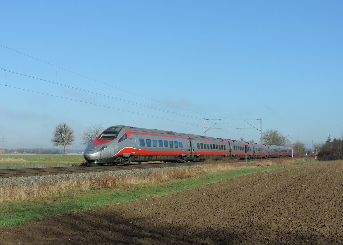 Kenzingen - 26. Februar 2022 : 610 108 am EC 151 von Frankfurt/Main nach Milano Porta Garibaldi.