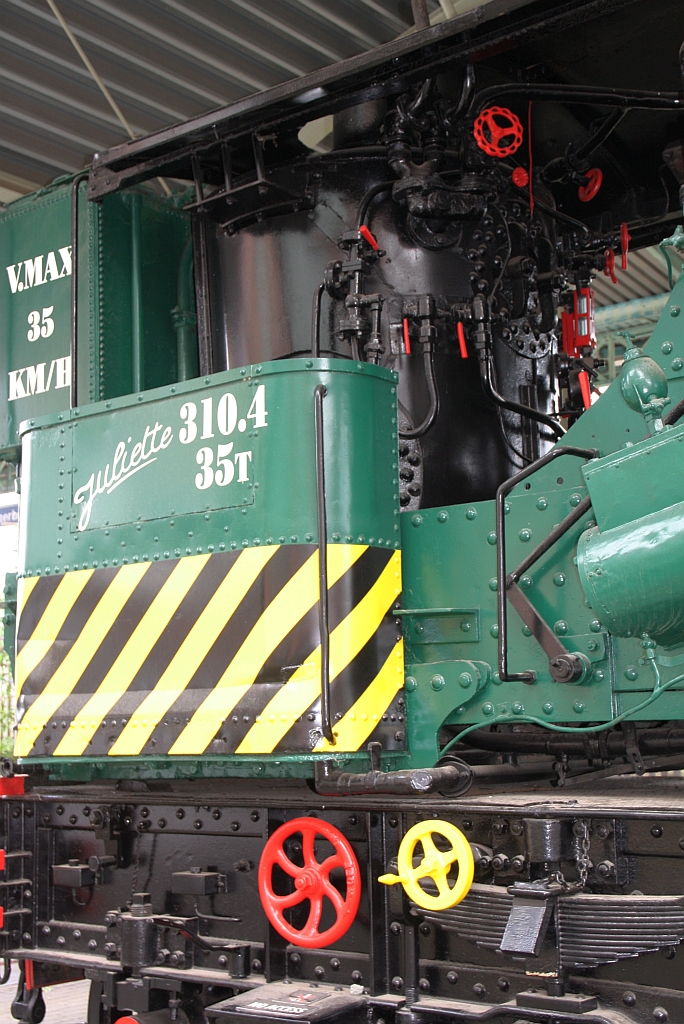 Kessel des SNCB 35t Dampfkran A310.4 (ex British Army Forces, ex A221.8, sp�ter 214.3.25.00). - Bild vom 23.Juli 2026 in der Train World beim Gare Schaerbeek.