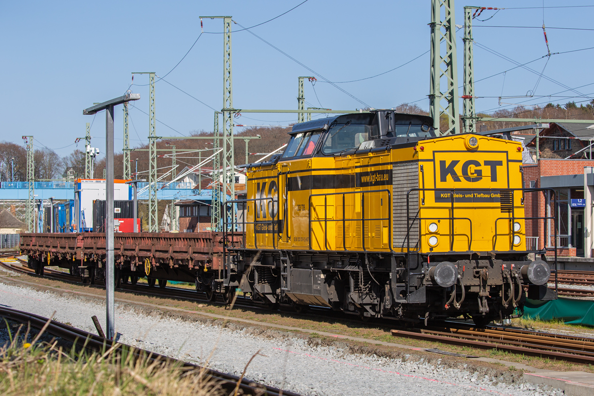 KGT Lok der BR 203 bei Rangierarbeiten in Bergen auf Rügen. - 19.04.2022