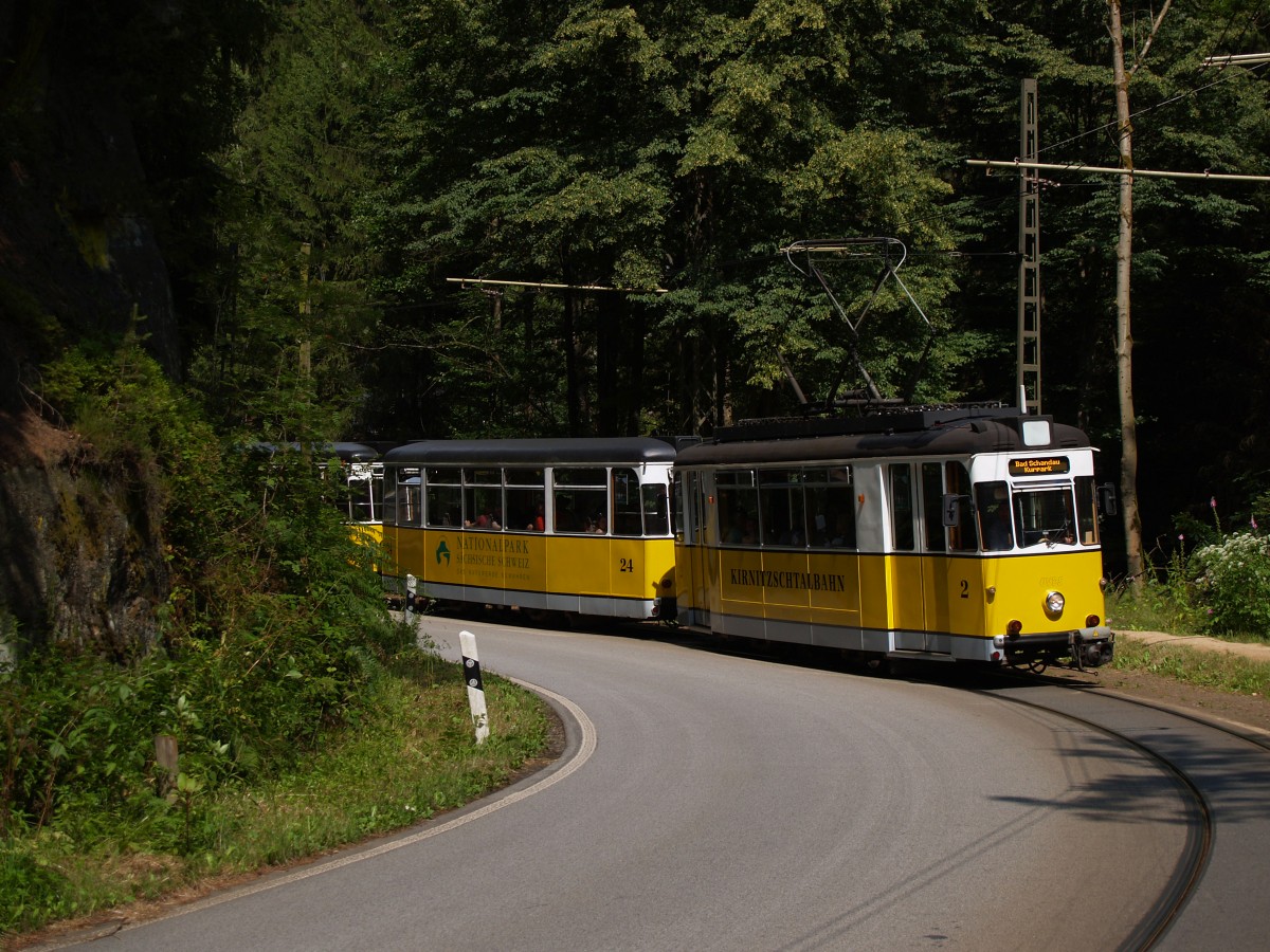 Kirnitzschtalbahn 2+24+22, Kirnitzschtalstraße, 16-7-2015