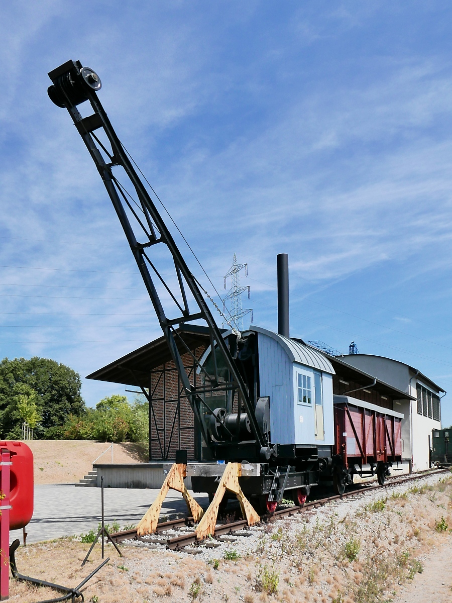 Kleiner Mobilkran im LWL-Industriemuseum Schiffshebewerk Henrichenburg - 4.8.2018