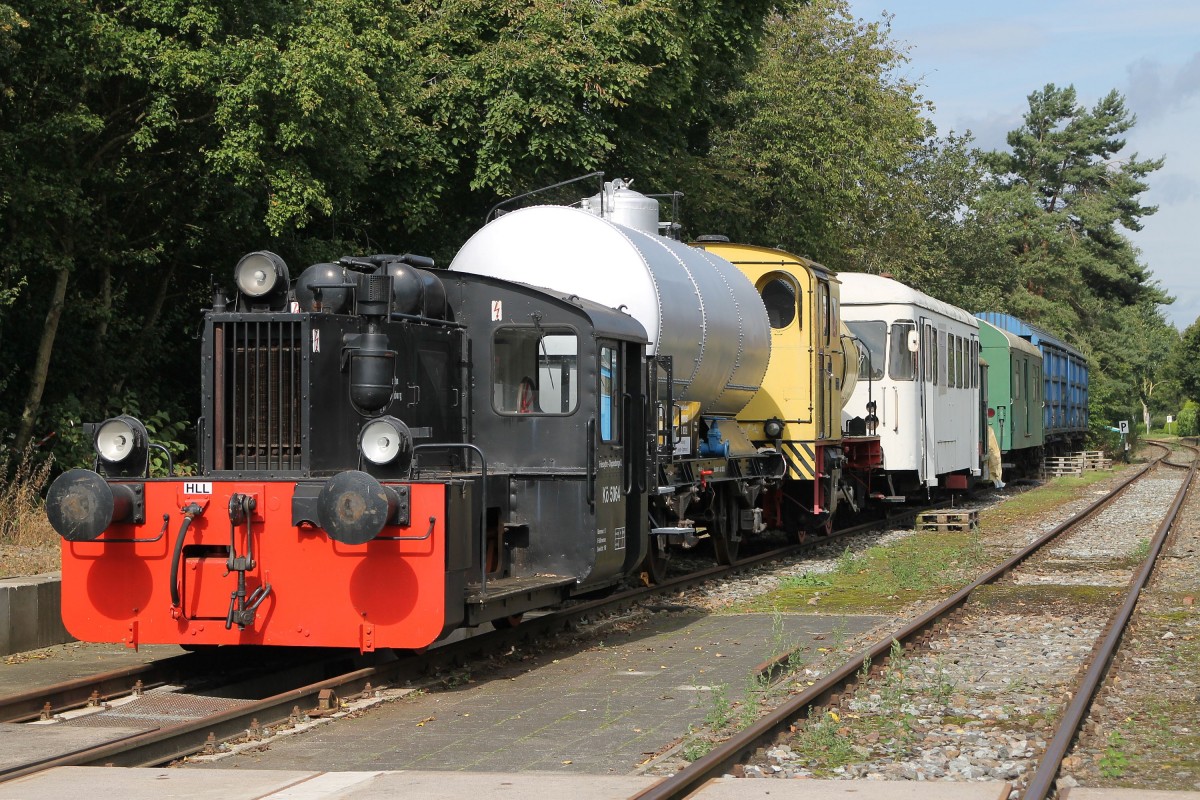 Kö 5064 (ehemalige DR 310 864, Deutz, Baujahr: 1943, Fabriksnummer: 46546) der Museumseisenbahn Friesoythe-Cloppenburg e.V. auf Bahnhof Bösel am 22-8-2014.