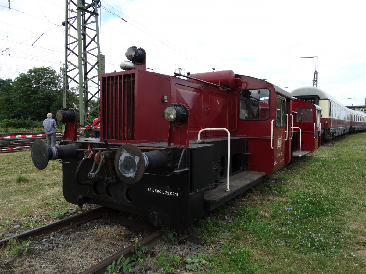 Köf 2 323 852-4 am 14.06.14 im DB Museum Koblenz Lützel beim Sommerfest