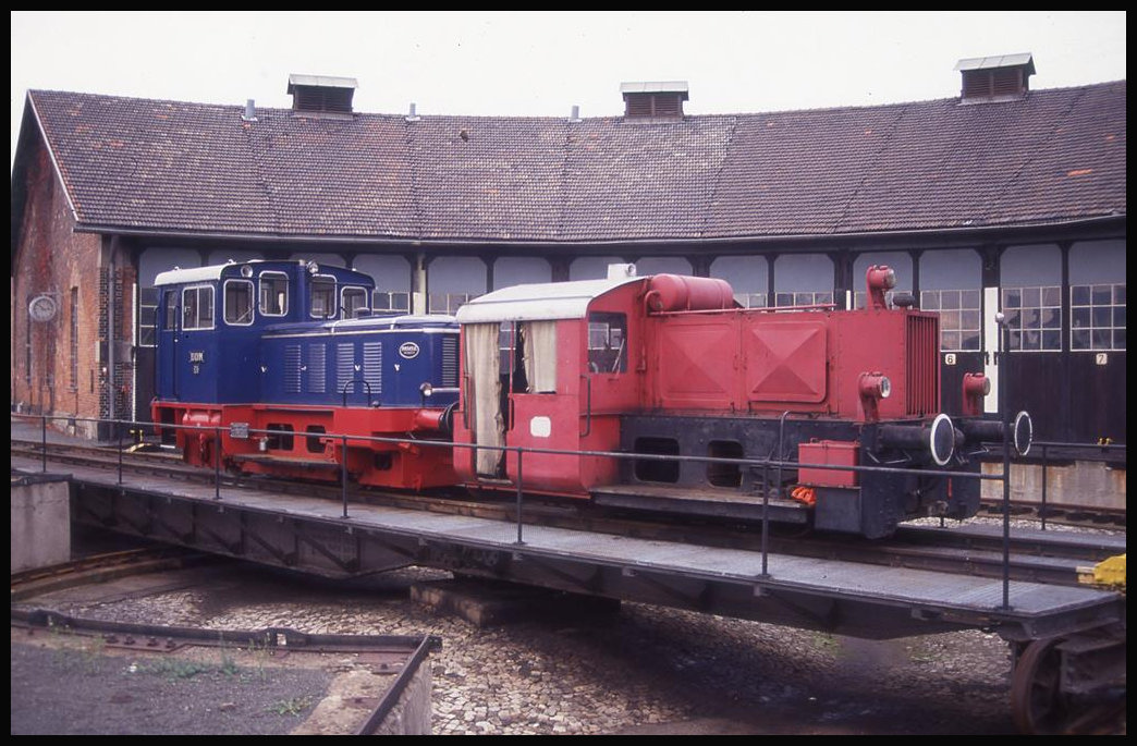 Köf 322636 auf der Drehscheibe im DDM Neuenmarkt Wirsberg am 16.10.1993!