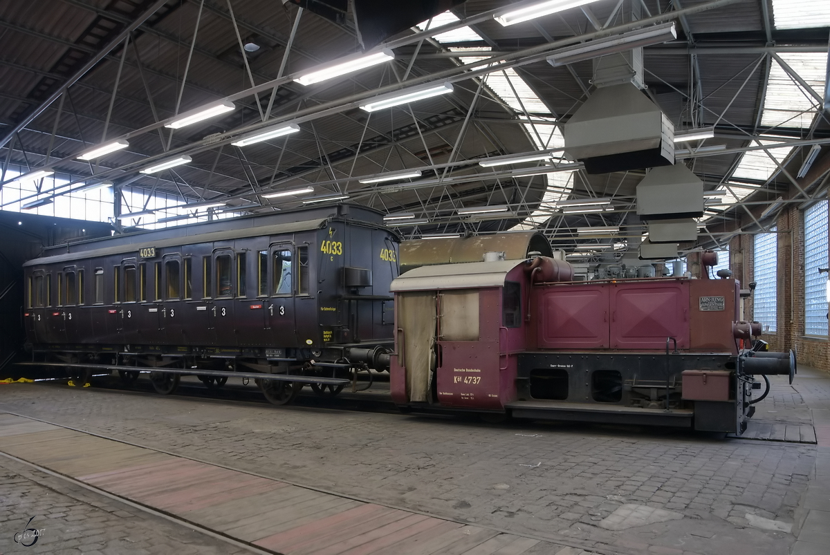 Köf 4737 Anfang Mai 2017 im Eisenbahnmuseum Bochum.