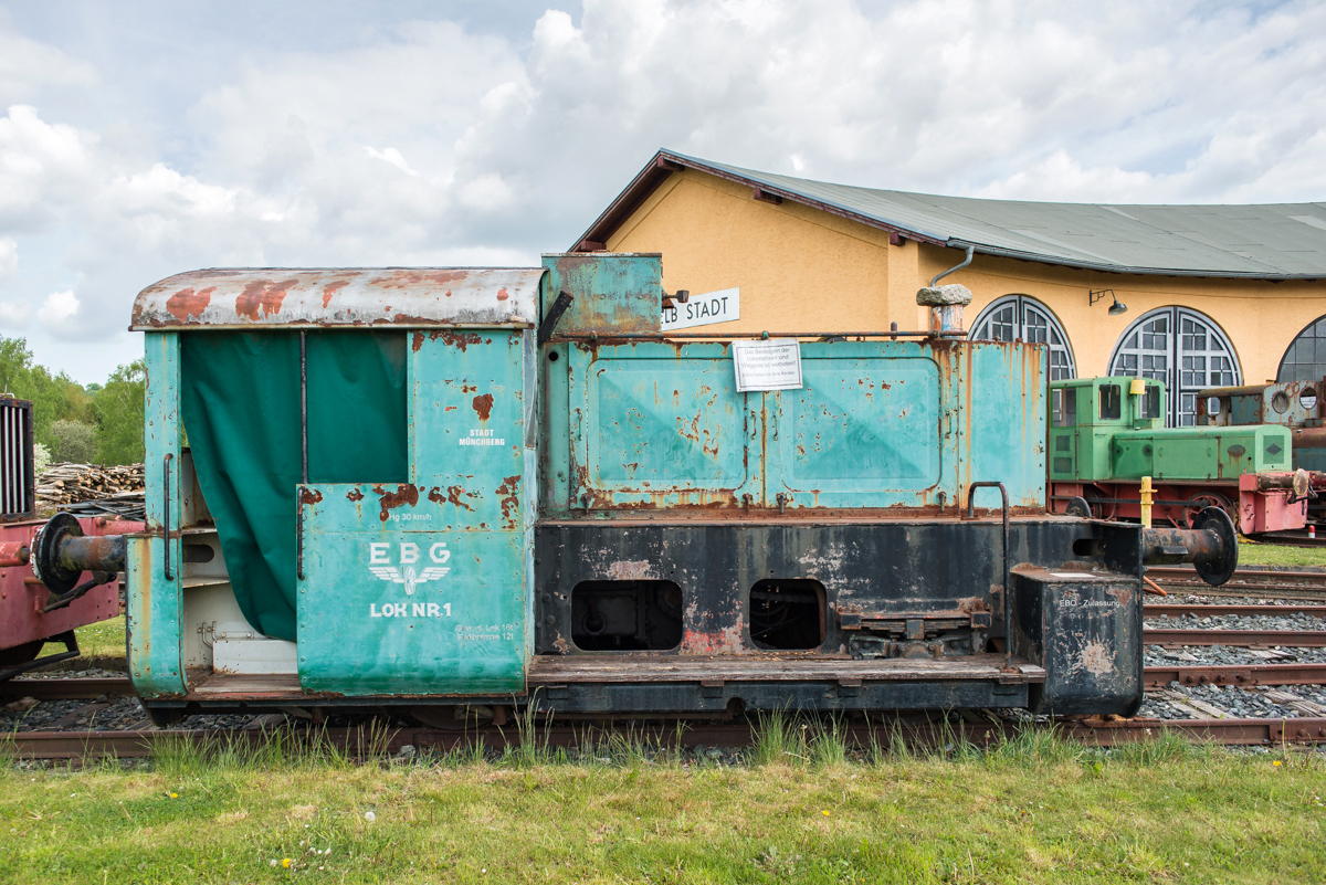 Köf auf dem Gelände des Modell- und Eisenbahnclubs Selb-Rehau e.V. 21.05.2016
