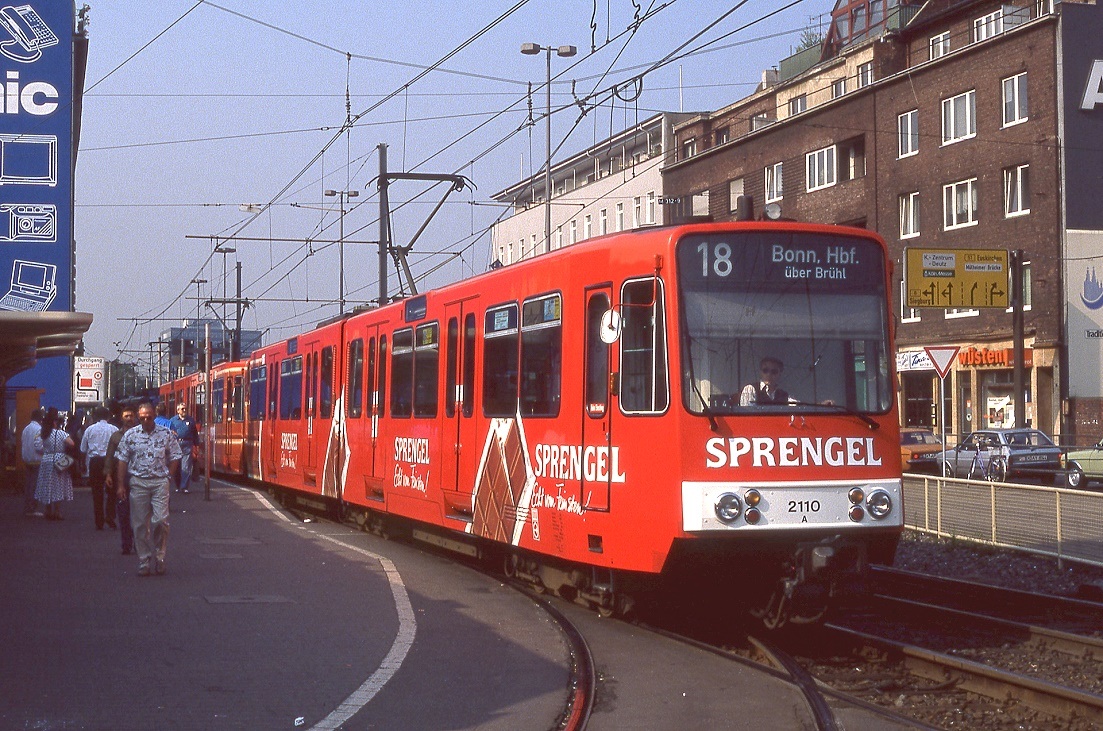 Köln 2110 + 2114, Wiener Platz, 31.05.1991.
