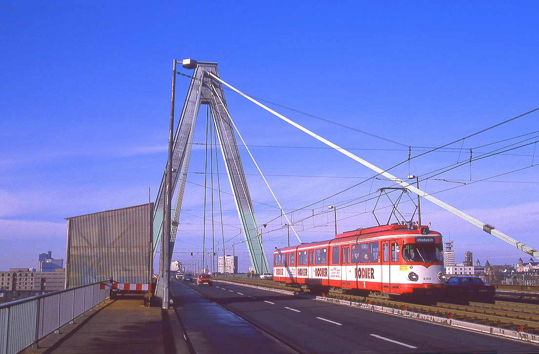 Köln 3708, Severinsbrücke, 14.02.1988.