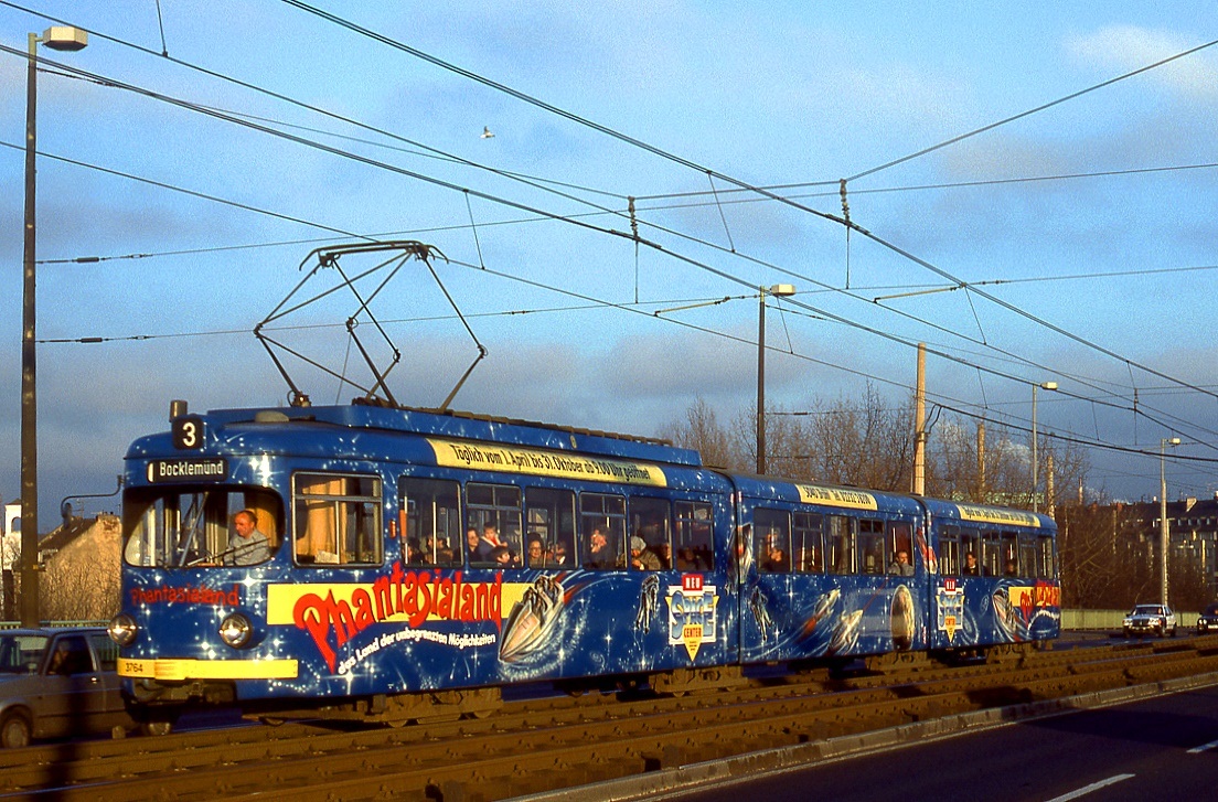 Köln 3764, Severinsbrücke, 09.01.1989.
