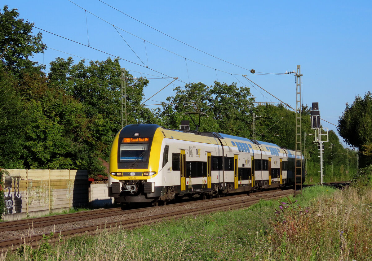 K�ndringen - 8. August 2025 : 1462 008 am RE 17005 von Offenburg nach Basel Bad. Bhf.
Link zum Video : https://www.youtube.com/watch?v=jiVQG4UZ0kI&t=52s