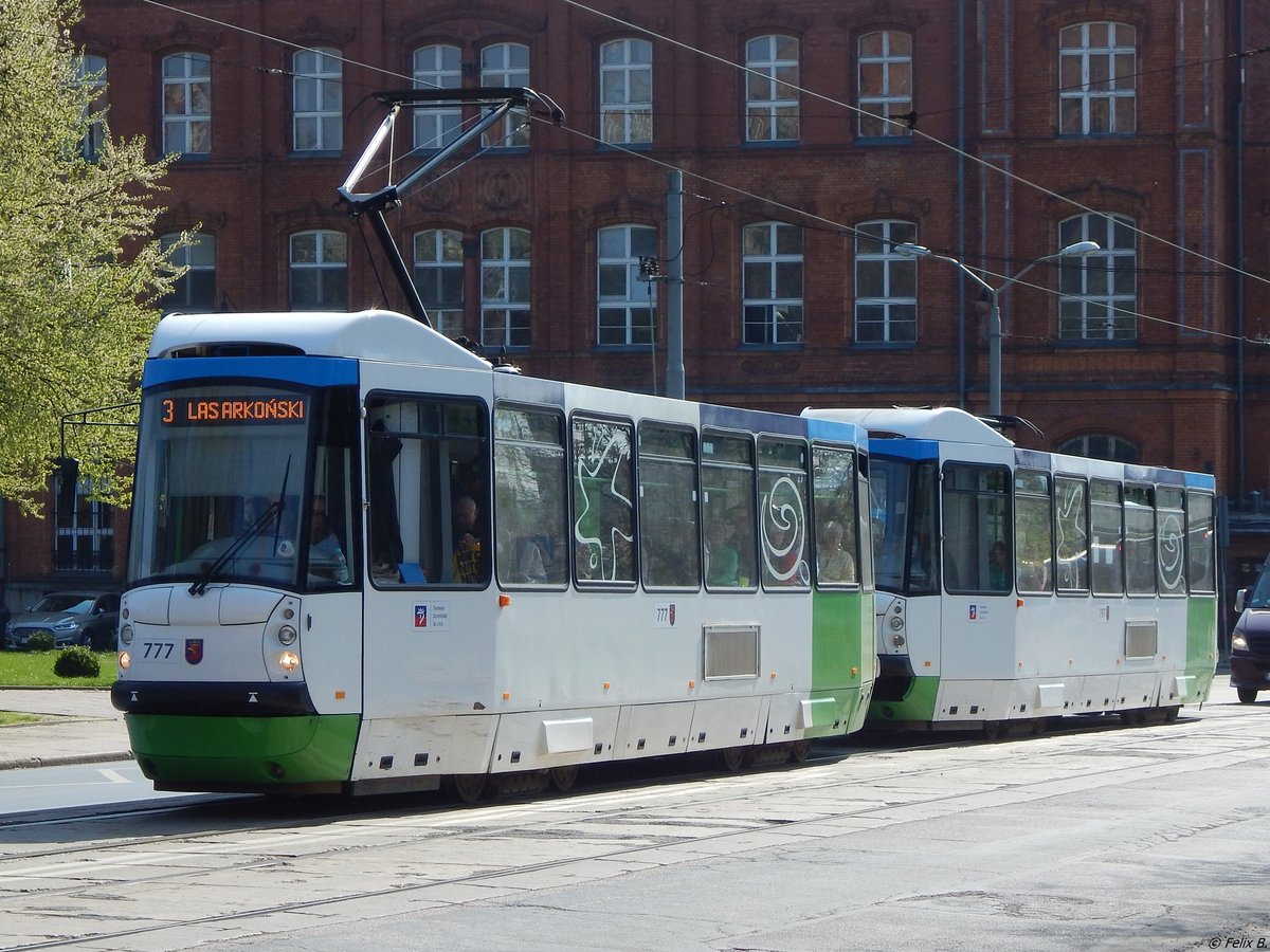 Konstal 105N2k/2000/S Nr.777 und 797 in Stettin am 18.04.2018