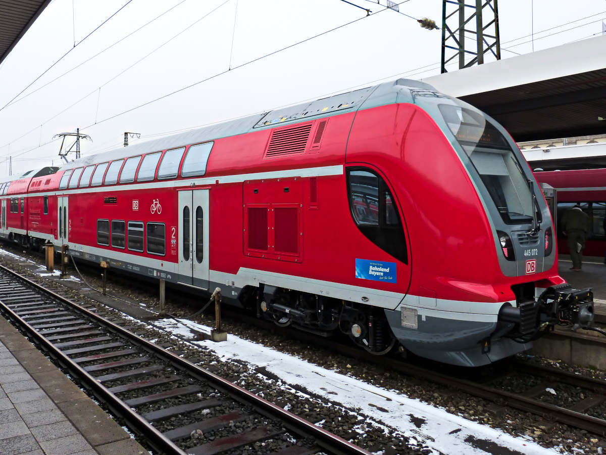 Kopfteil des Twindex Vario 445 072 Nürnberg Hbf (München-Nürnberg-Express) 04.03.2018