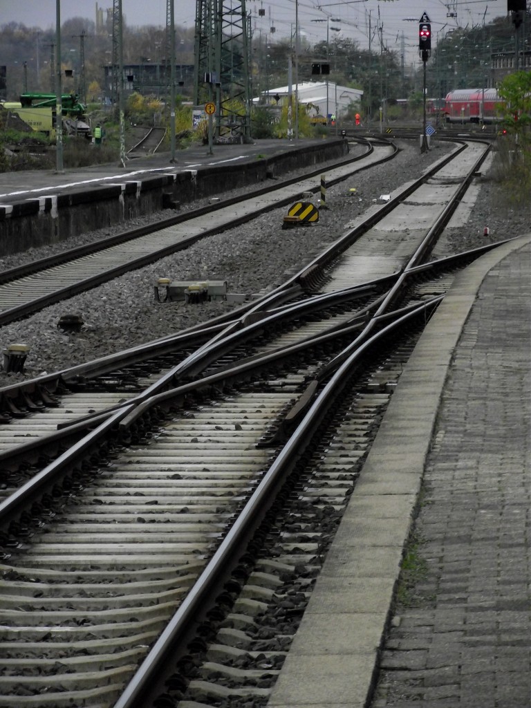 Kreuzungsweiche in Wiesbaden Hbf am 21.11.13