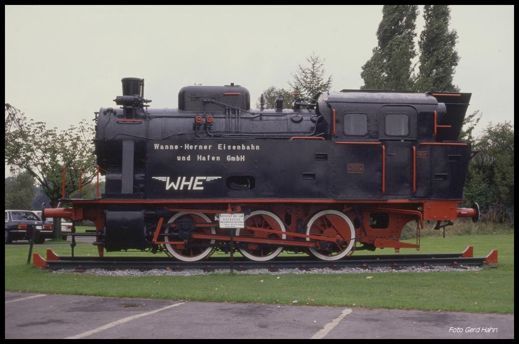 Krupp Industrielok WHE 2821 von 1949 am 22.7.1989 in Wanne - Eickel.