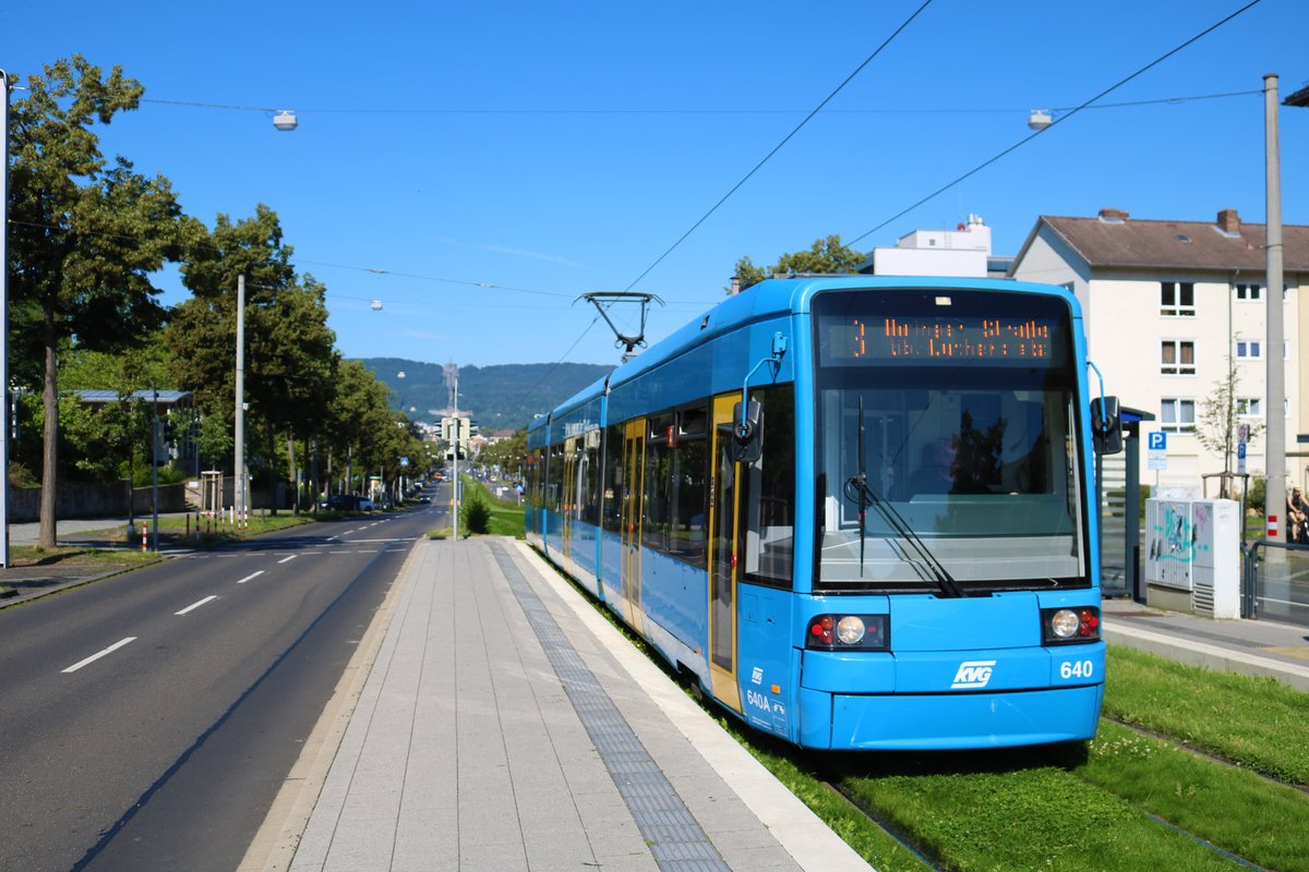 KVG 8NGTW Wagen 640 als Linie 3 am 24.07.19 in Kassel 
