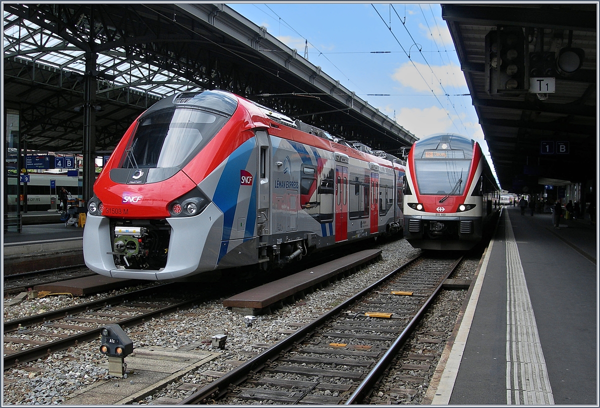 LÉMAN EXPRESS: Künftig werden die SNCF Z 31500 ab Coppet via Annemasse Richtung Frankreich fahren und der SBB RABe 511 ab Annemasse nach St-Maurice, neusten Ideen zu folge, gar bis Le Châble fahren. 
Ob wohl auch die RABe 511 die prächtige LÉMAN EXPRESS Farbgebung bekommen? 

Lausanne, den 29. April 2019