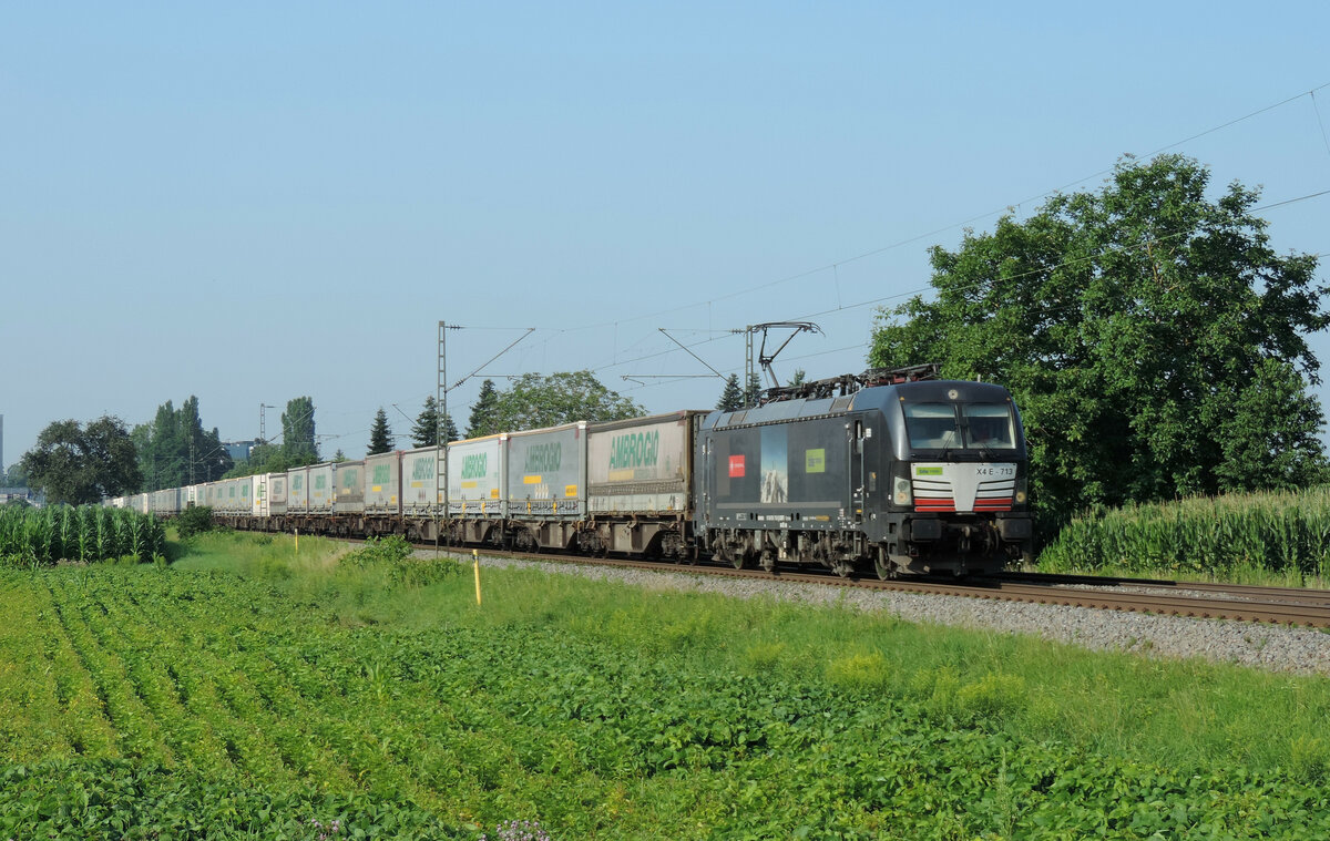 Lahr/Schwarzwald - 23. Juli 2021 : MRCE Lok 193 713 mit dem Ambrogio KLV