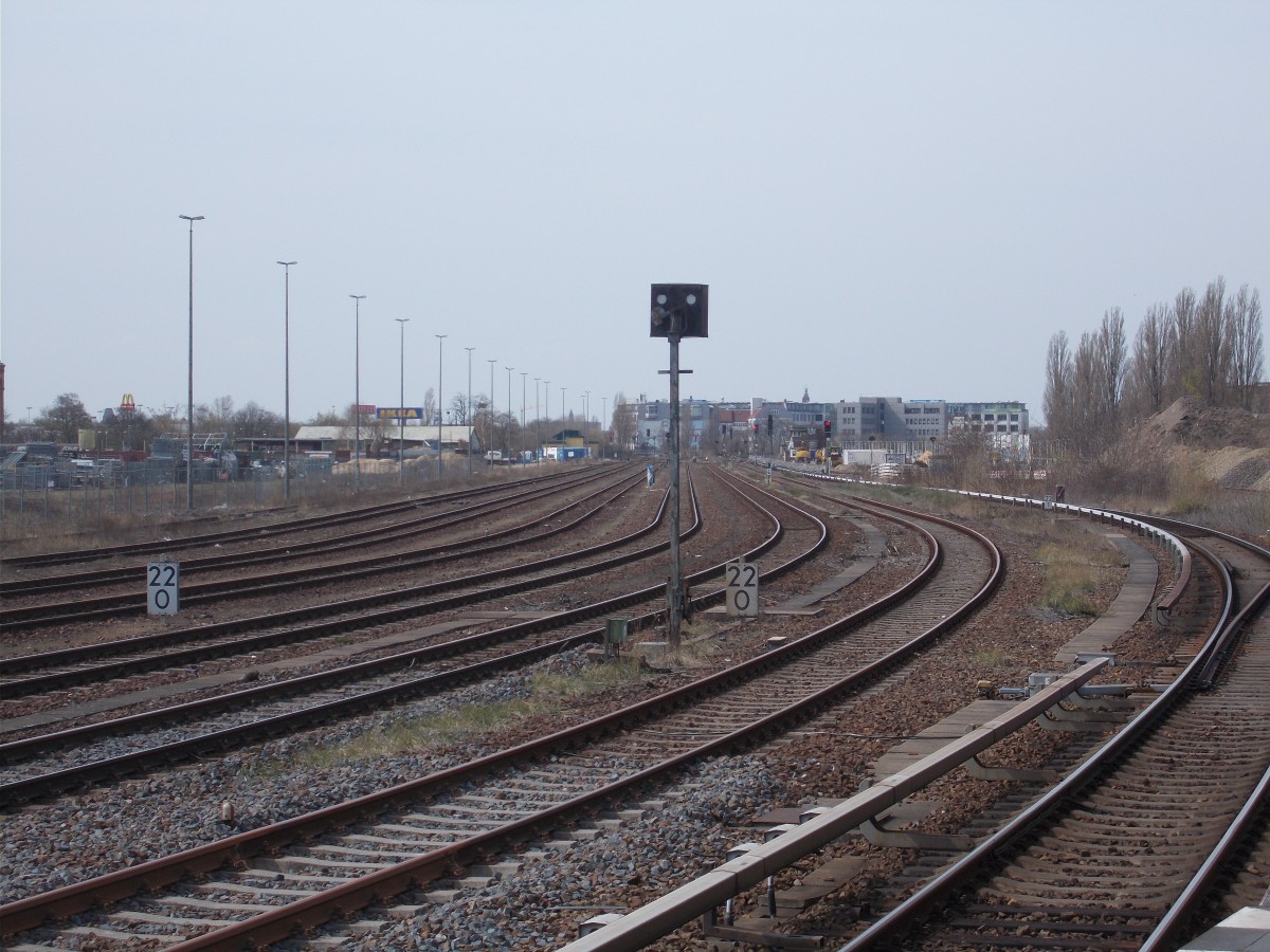 Leer geräumter Güterbahnhof Berlin Tempelhof am 11.April 2015.