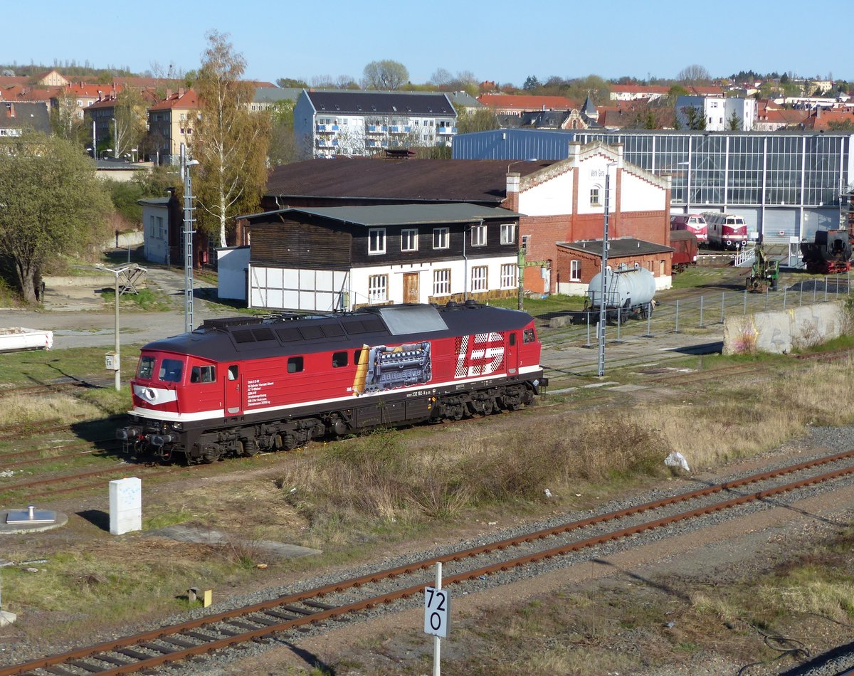 LEG 232 182-6 (9280 1232 182-6 D-LEG),Die schöne Ludmilla, vor der Eisenbahnwelt in Gera am 16.4.2020