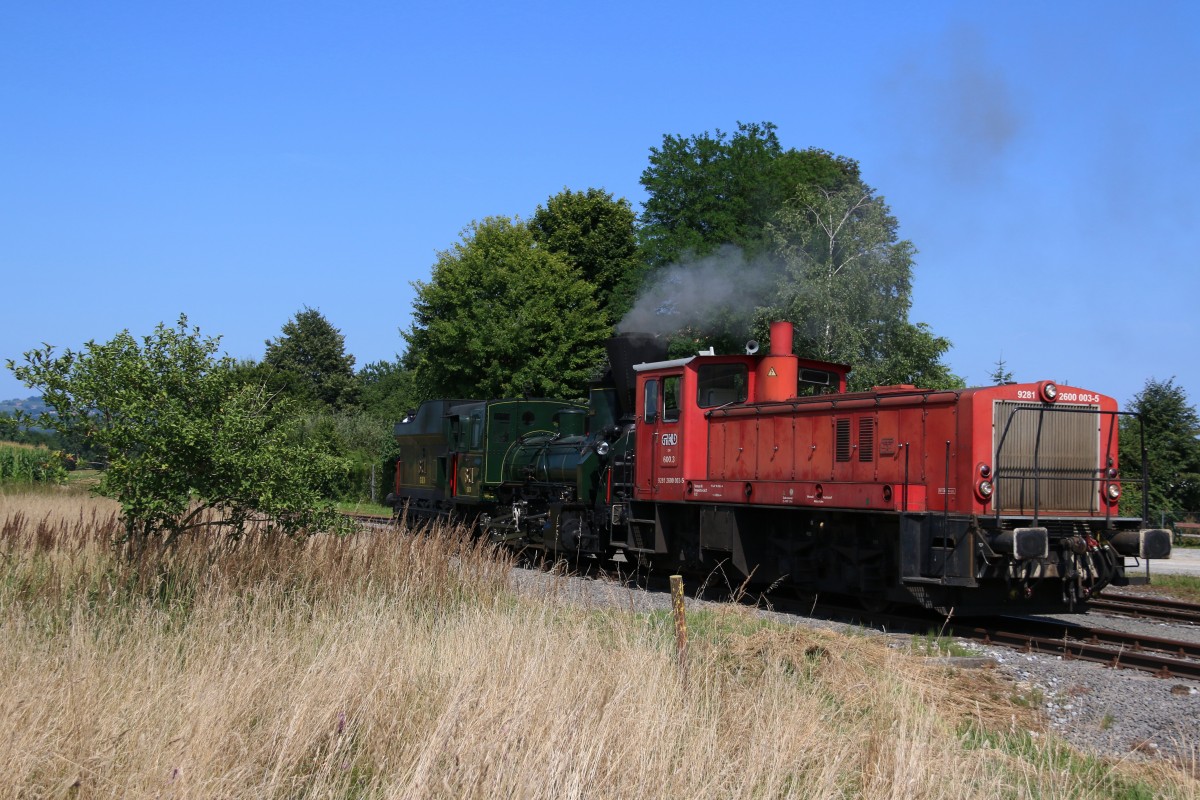 Leider ein Nicht Alltägliches Bild ,..... 2 Lokomotiven im Sulmtal 18.07.2015