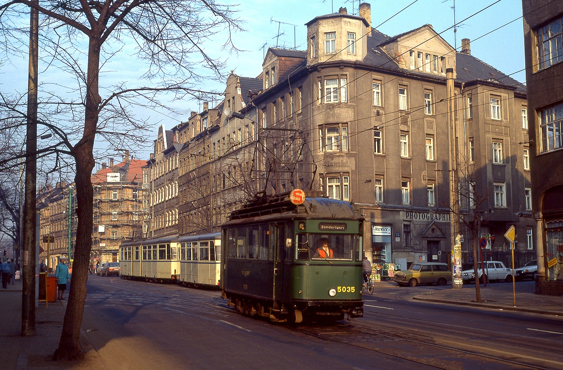 Leipzig Atw 5035, Wahren, Georg Schumann Straße, 01.03.1991.