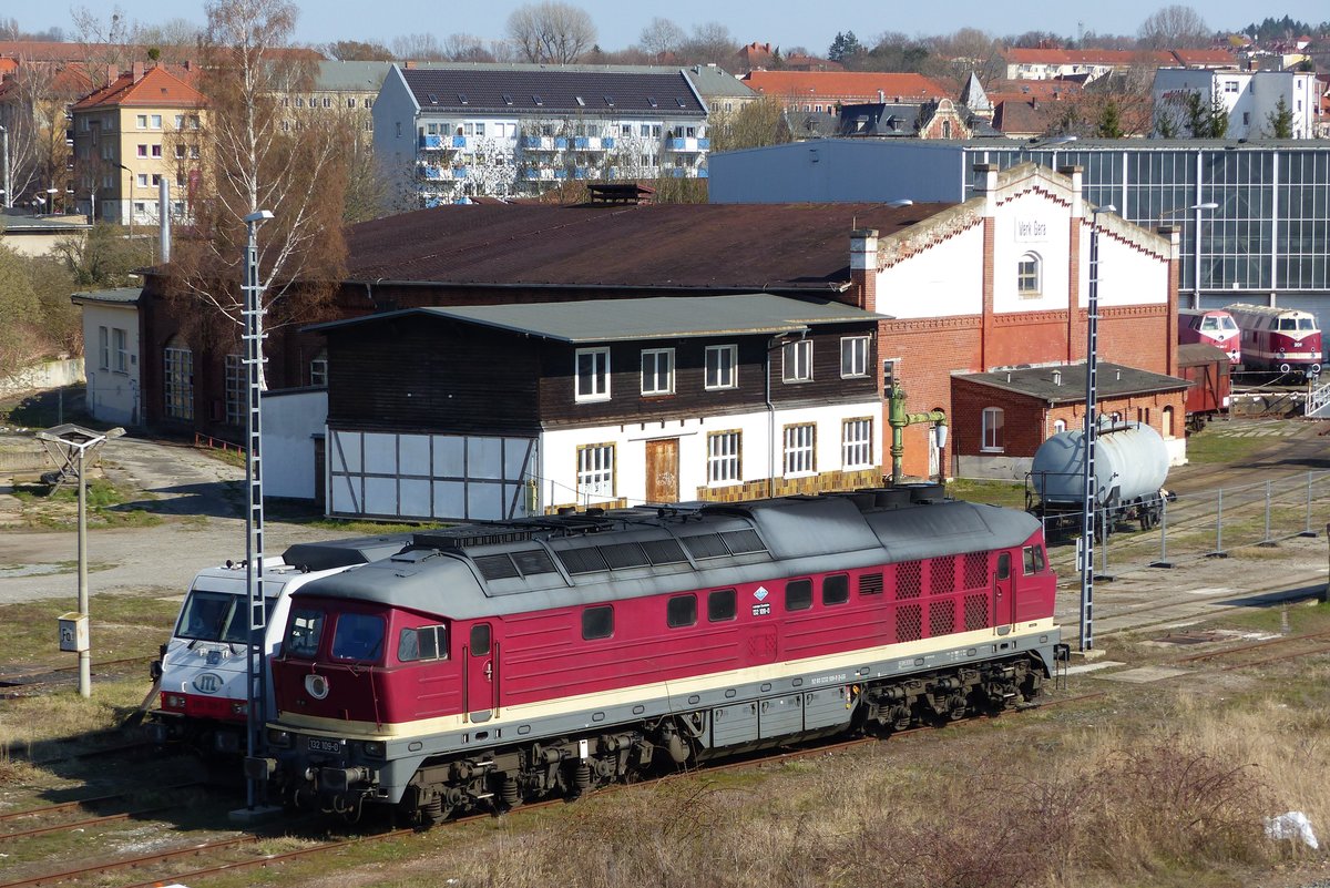 Leipziger Eisenbahnverkehrsgesellschaft Ludmila, 132 109-9 ( 9280 1232 109-9 D-LEG ) abgestellt in Gera am 2.4.2020