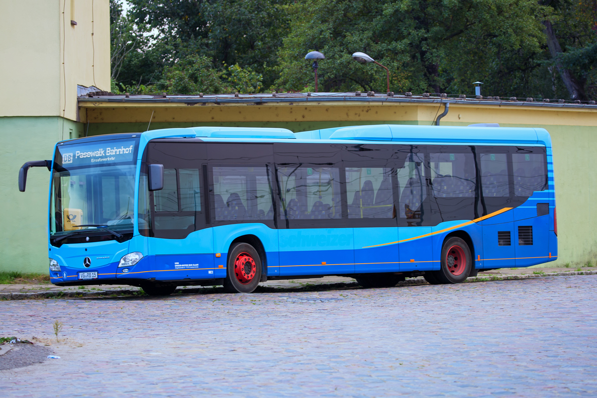 Letzte Fahrt im SEV für den MB CITARO zwischen Pasewalk und Ueckermünde Stadthafen am 23.09.2016.