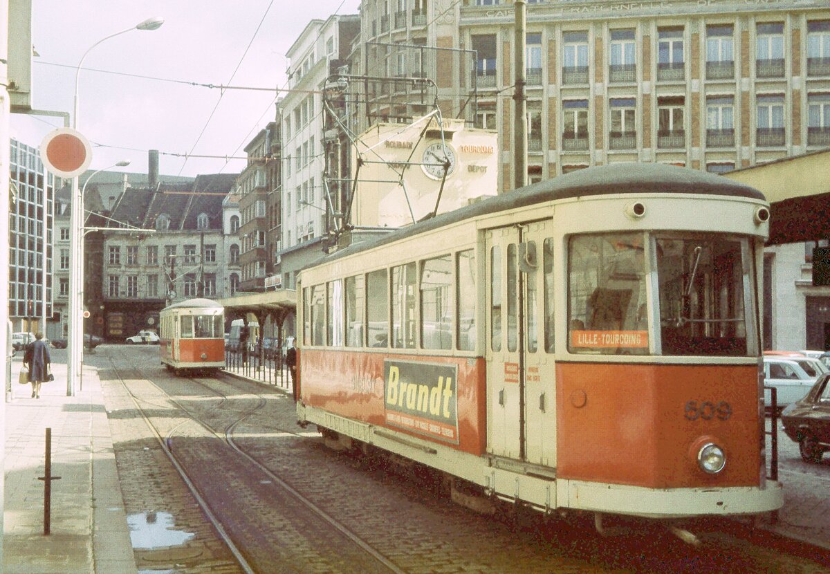 Lille SNELRT Terminus centre ville/Stadtzentrum motrice no.509_09-08-1974