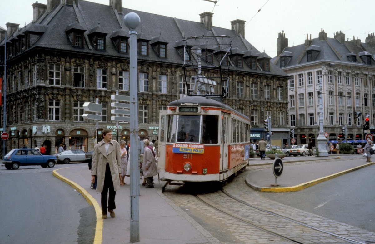 Lille SNERLT / COTRALI SL R (Tw 511) Place du Théatre im Juni 1982.