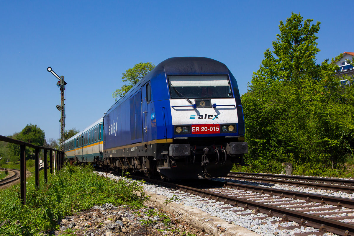 Lindau Aeschach Einfahrsignal mit dem Alex. 1.5.19