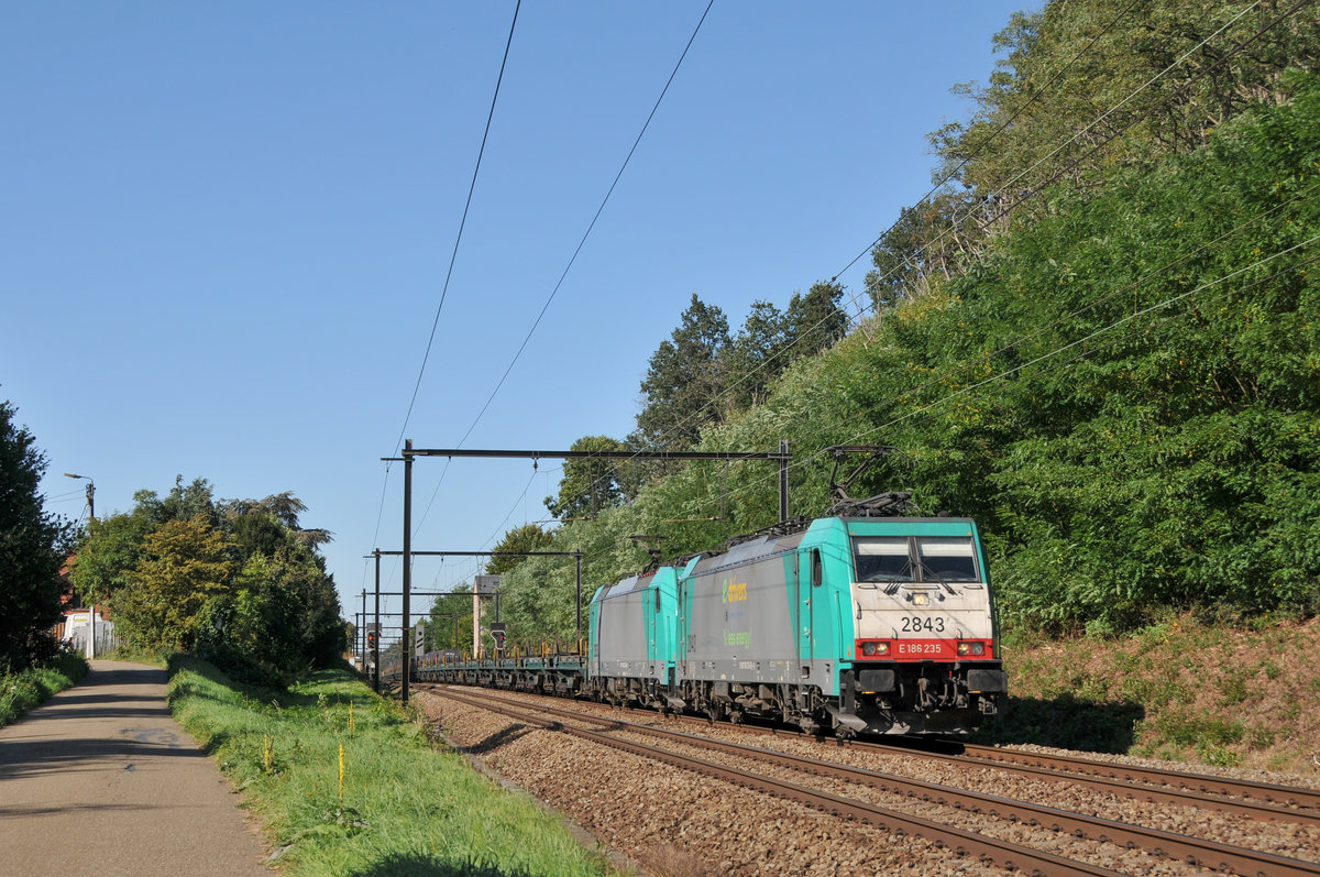 Lineas 2843 + 2838 mit einem Coilzug am 21.09.2019 in Testelt Richtung Hasselt.