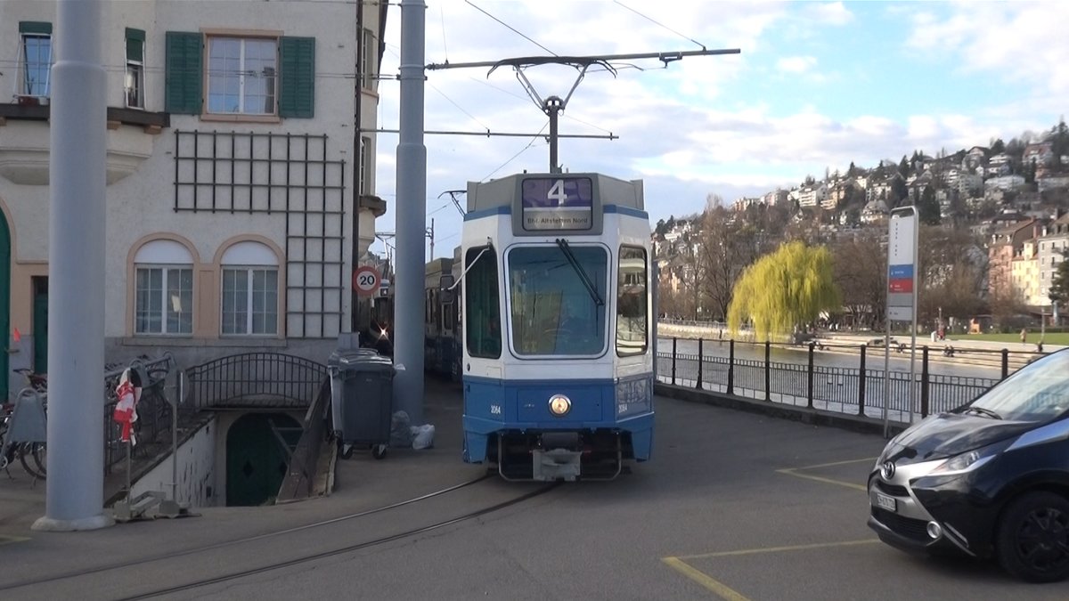 Linie 4 2064 auf dem Depotareal Hard. Datum: 15. 3. 2020