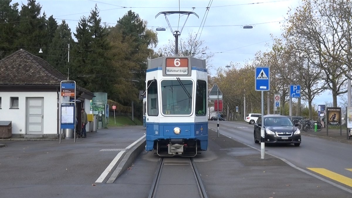 Linie 6 2021  Albisrieden  an der Endhaltestelle Zoo. Datum: 2. 9. 2019