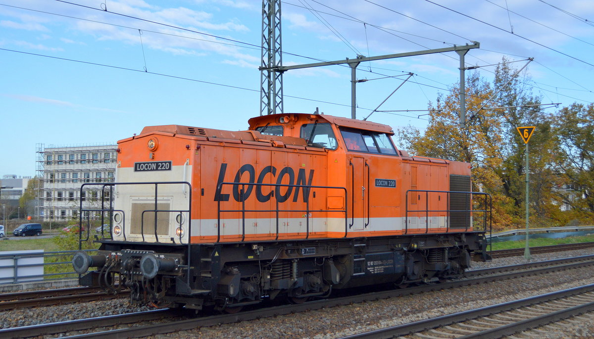 LOCON LOGISTIK & CONSULTING AKTIENGESELLSCHAFT mit  LOCON 220  [NVR-Nummer: 92 80 1203 614-3 D-LOCON] am 16.11.20 Bf. Golm (Potsdam).