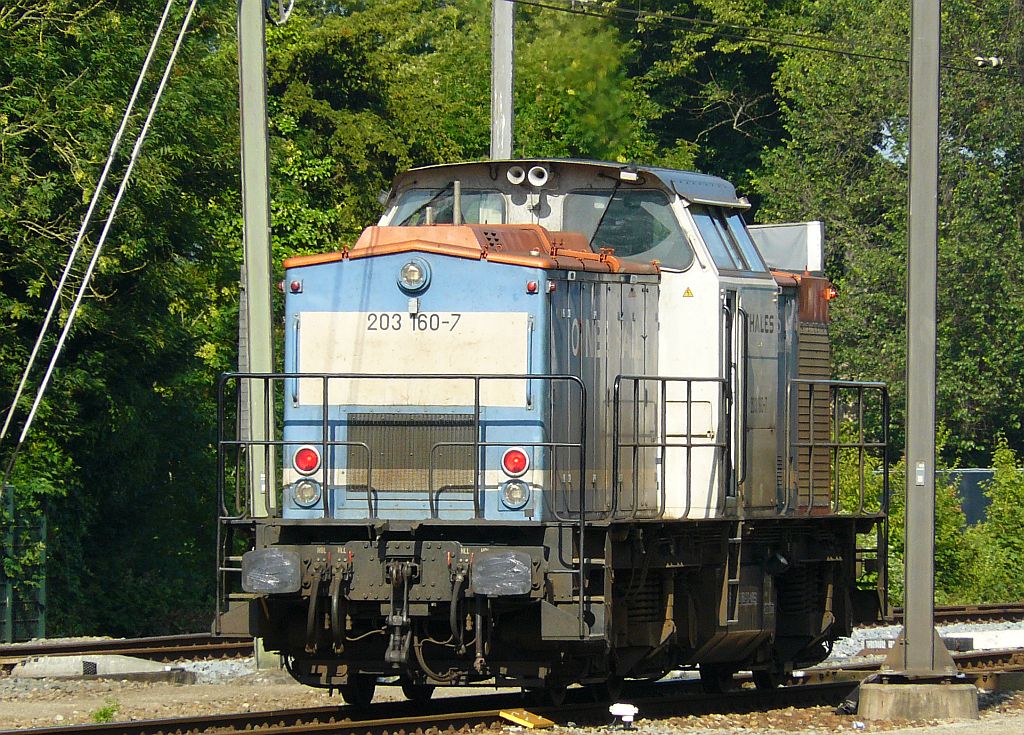 Locon NBE Rail Diesellok 203 160-7 in Dordrecht am 18-07-2013.