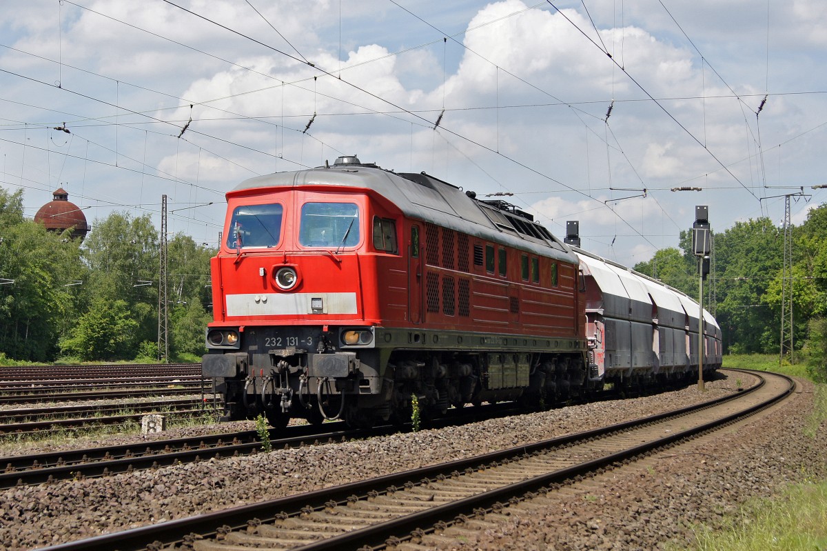 Lok 232 131-3 am 19.05.2014 in Duisburg-Entenfang.