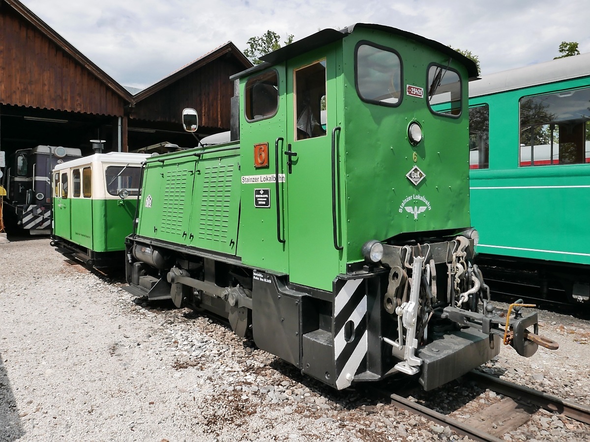 Lok 6, gebaut von O&K, der Stainzer Lokalbahn im Bahnhof Stainz, 04.08.2019
