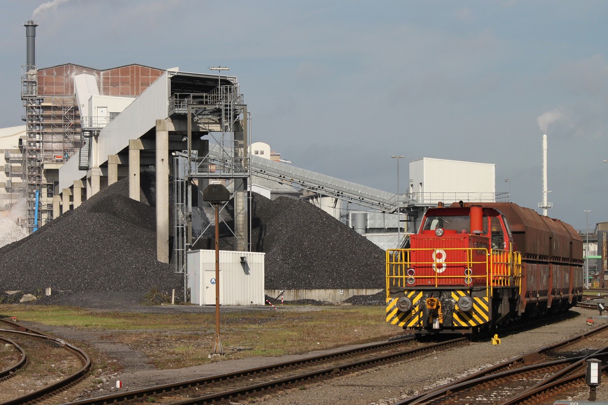 Lok 8 der Solvay ( G 1201 BB) am 10.10.14 in Rheinberg.