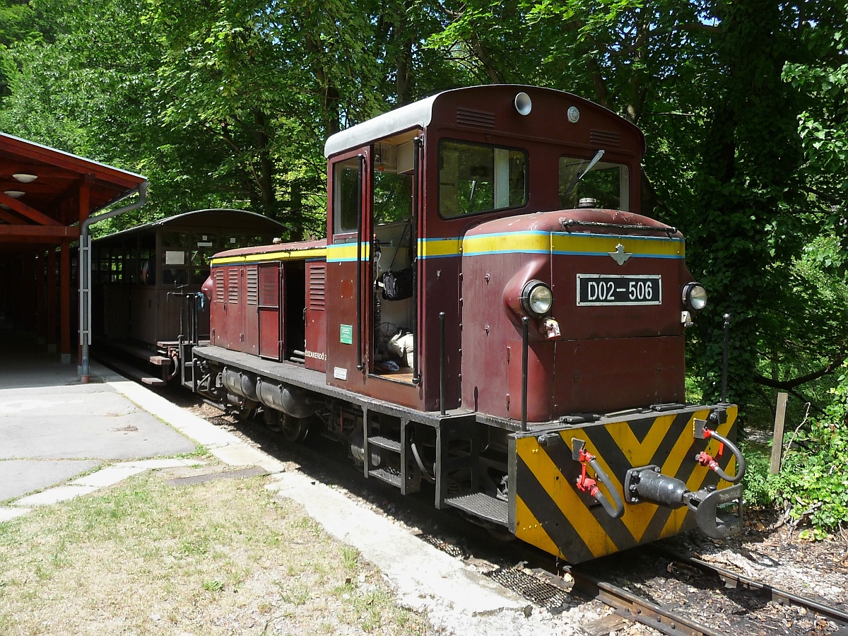 Lok D02-506 der LAEV ist nun in Lillafüred angekommen, hier gibt es eine Pause. 10.7.16 