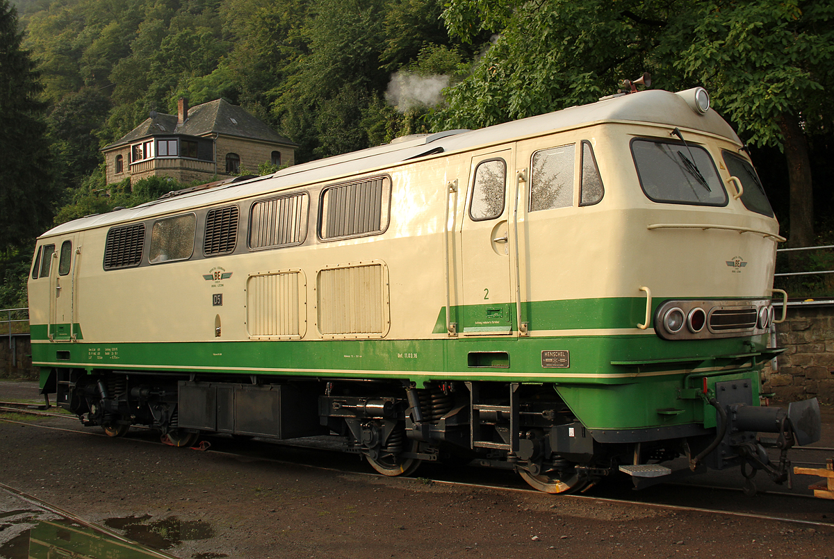Lok D5 der Brohltalbahn in Brohl am 26.08.2017