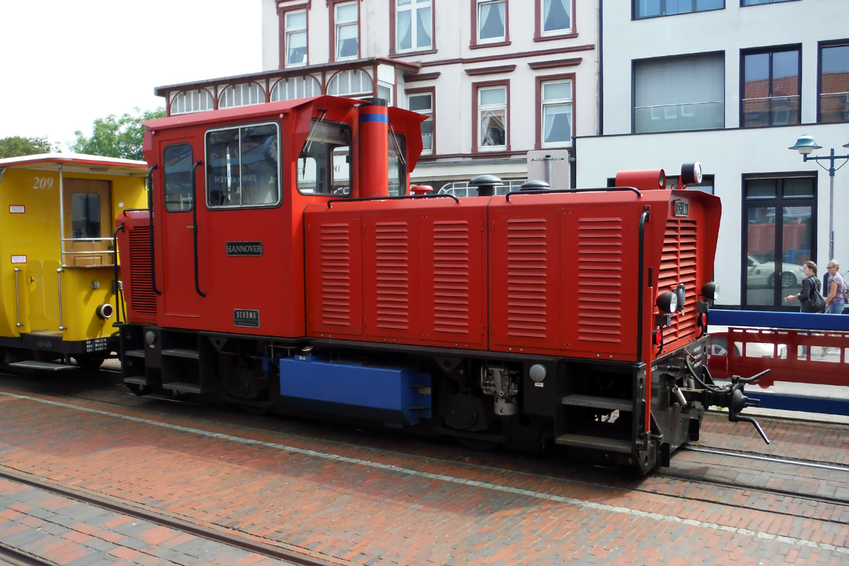 Lok  Hannover  der Borkumer Kleinbahn im Bahnhof Borkum 1.8.2017