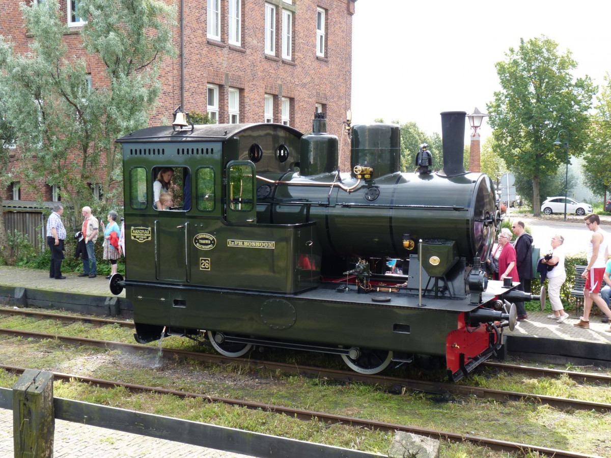 Lok SHM 26 P.H. BOSBOOM am 7.9.2014 / Regelspur, Lüp 6,73 m, Gewicht 28,5 t, innenliegende Zylinder, 60 km/h, 1922 bei Hanomag, Hannover (D)