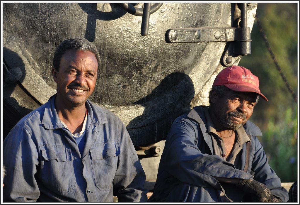 Lokführer und Bremser müssen hier stets Hand in Hand  arbeiten. (12.12.2014)