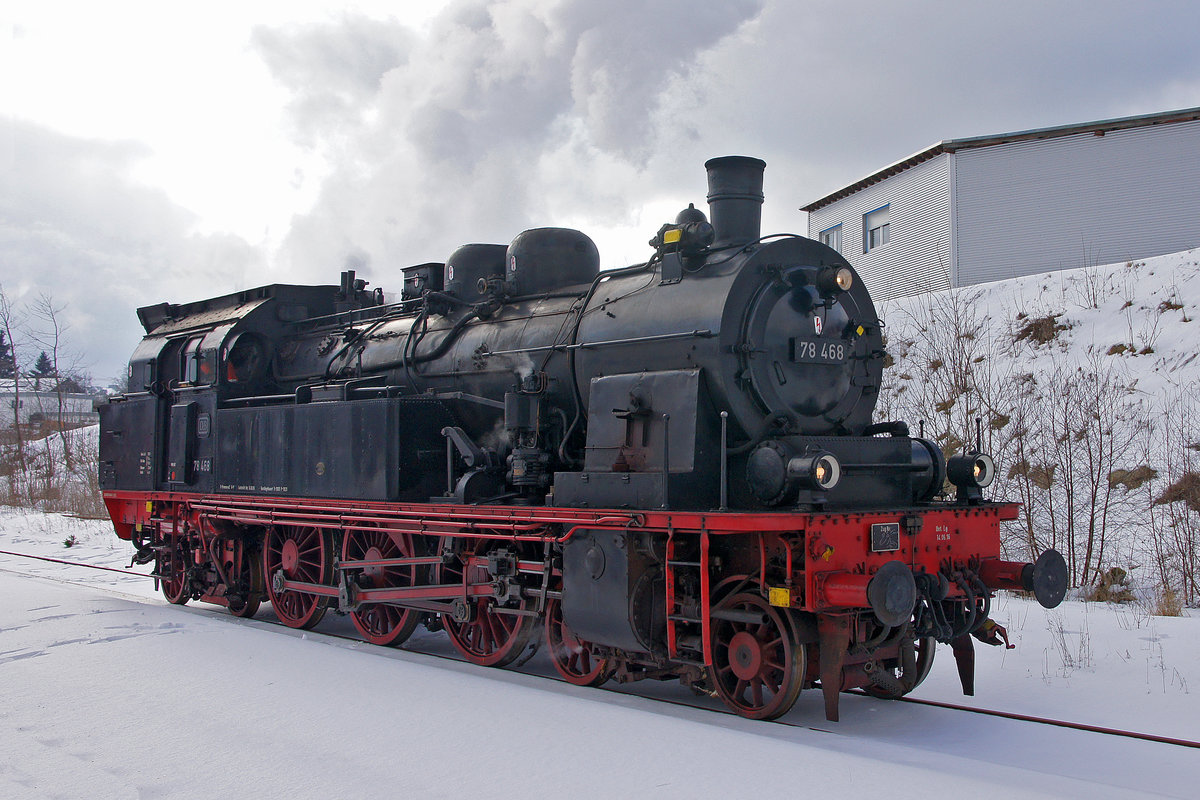 Lokomotive 78 468 am 24.02.2018 in Winterberg.