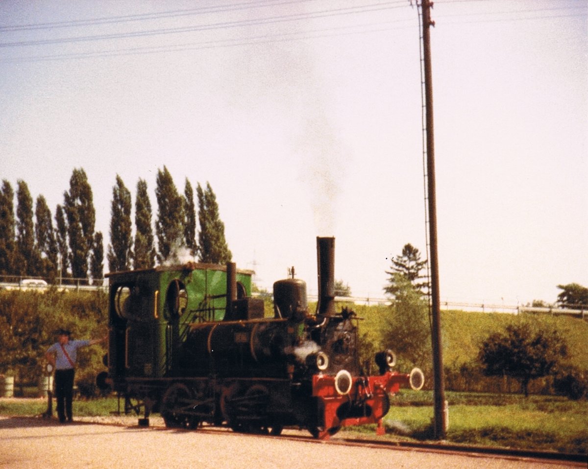 Lokomotive  Berg , fotografiert 1980 im Eisenbahnmuseum Neustadt. Königlich Bayerische Staatseisenbahn, Gattung D VI  Berg , No. 83, J. A. Maffei, München 1883
