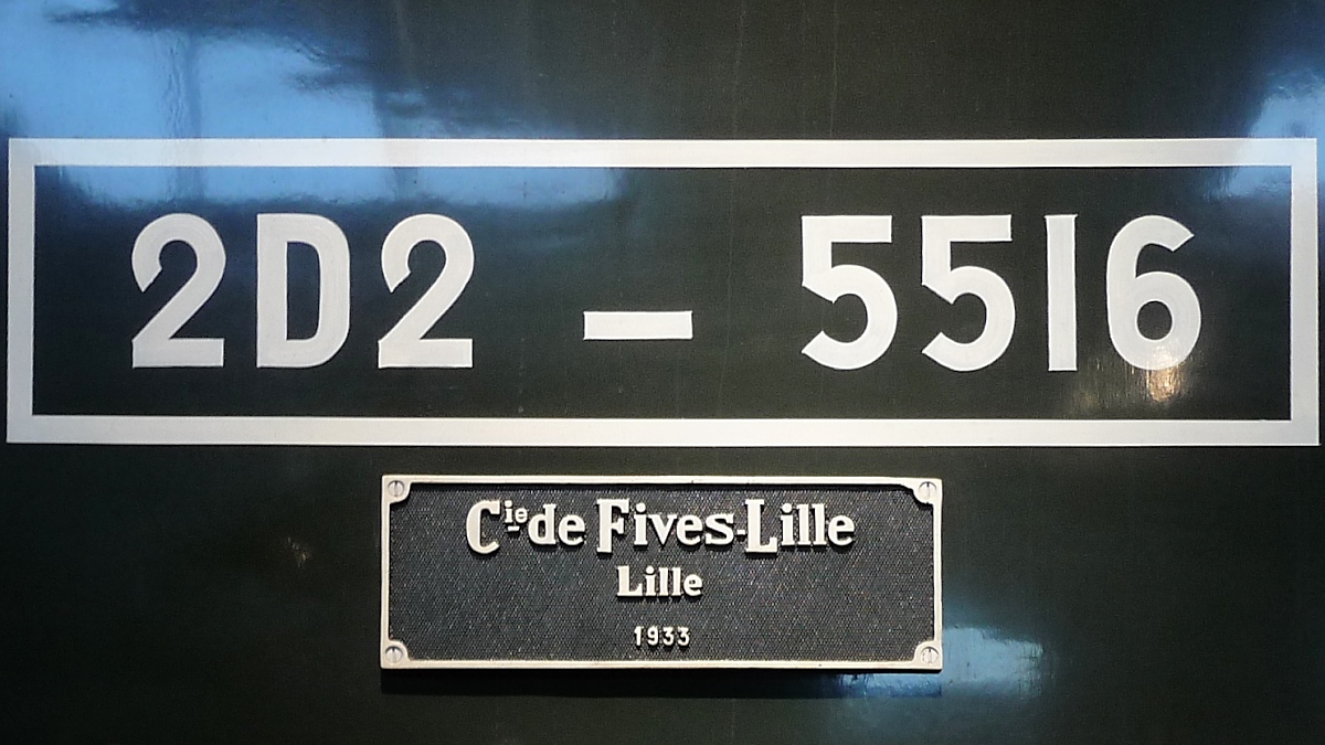 Lokschild der Elektrolok 2D2 5516, Cité du train, 2.10.12 