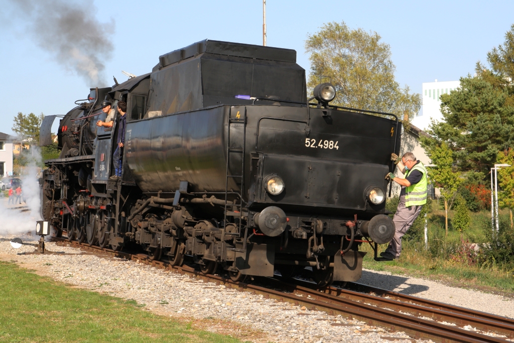 LOKTM 52.4984 am 20.September 2020 beim Verschub in Ernstbrunn.
