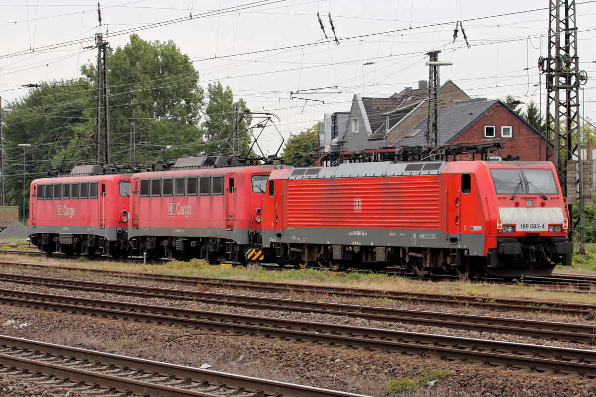 Lokzug mit 189 085-4,140 811-1 und 140 790-7 in Oberhausen-Osterfeld Süd 25.8.2014