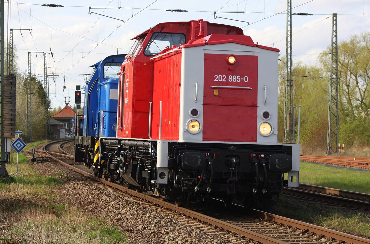 Lokzug mit IntEgro 202 885-0 | REV LS X 14.03.24 | und Press 346 001-6 / 345 207-5 | Anklam | April 2024